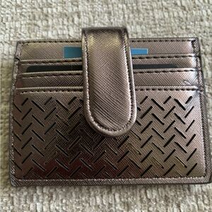 Vegan leather . Pewter wallet
